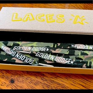 Nib Authentic golden goose laces. Camo